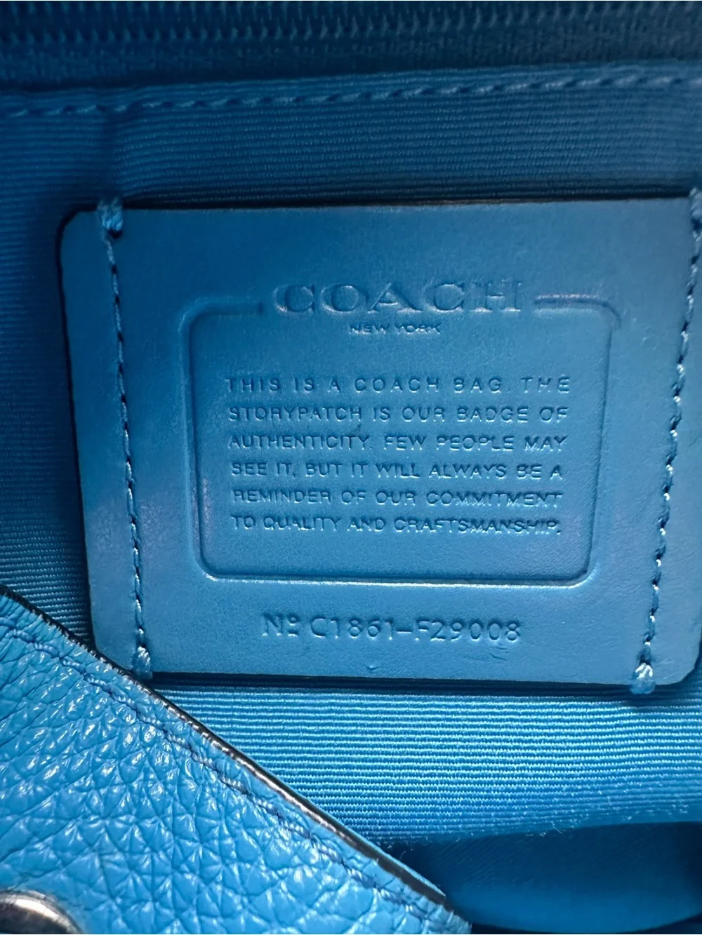 Coach pebbled leather